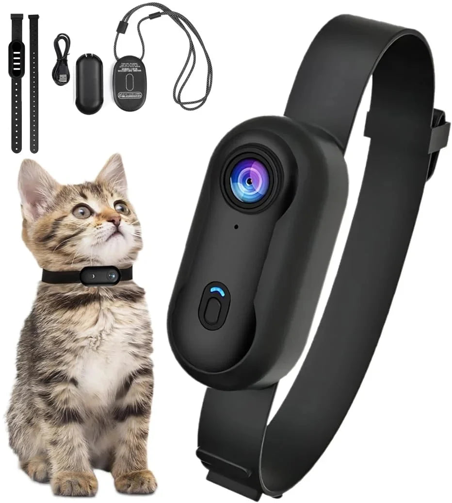 🐾 4K HD Mini Pet Collar Camera – Portable Dog & Cat Neck Camera