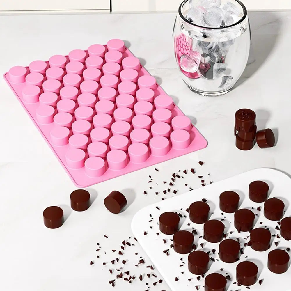 55-Cavity Small Silicone Cylinder Mold – Non-Stick Homemade Cupcake, Wax & Resin Mold for Baking, Crafts & DIY Projects