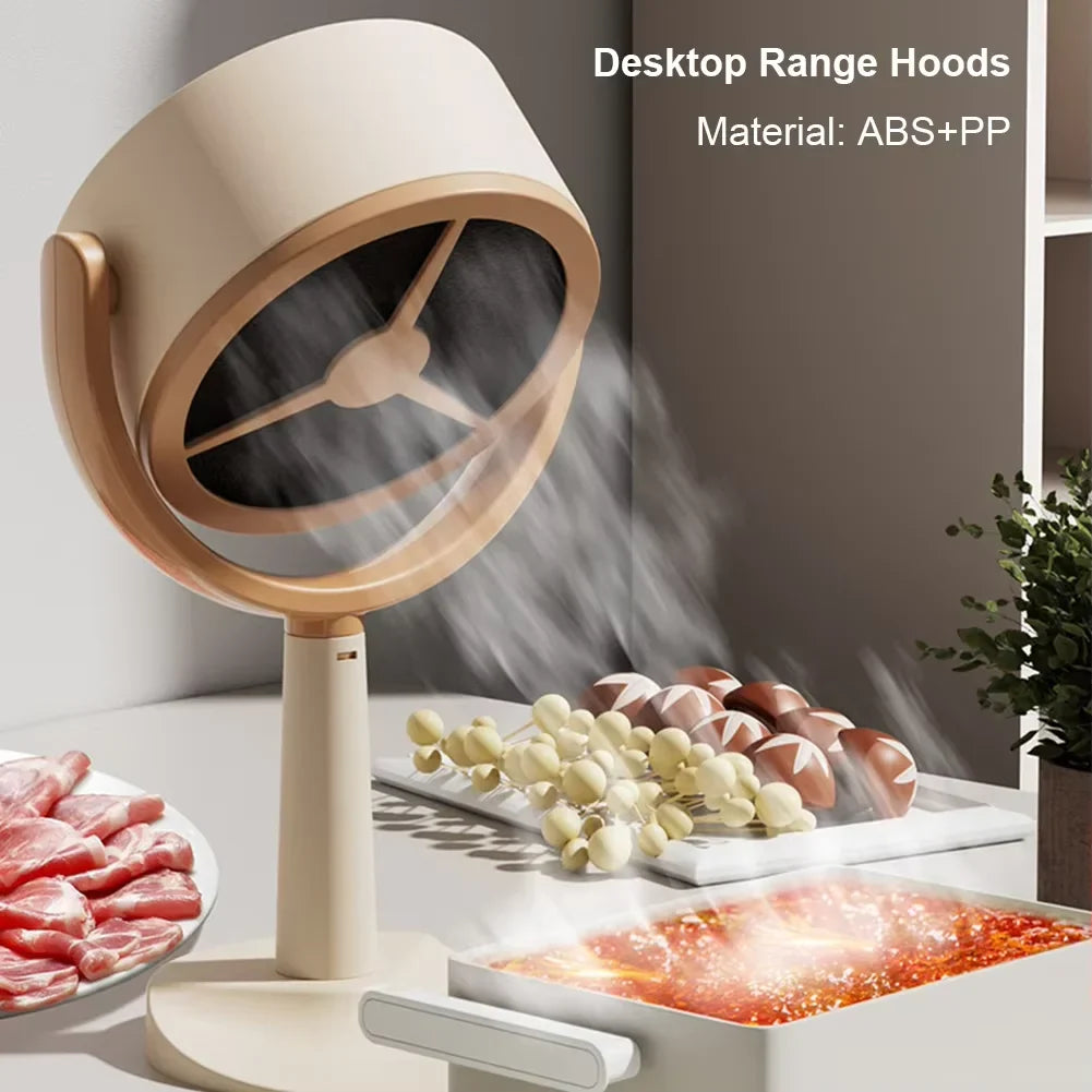 Portable Desktop Range Hood – Angle Exhaust Fan for Kitchen & BBQ