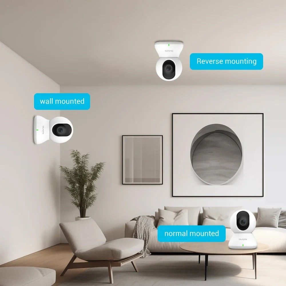 2K 360° PTZ Wi‑Fi Camera Mini Pet Cam