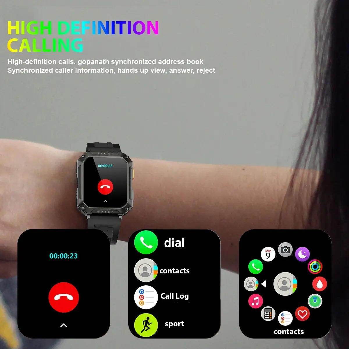 Mens Smart Watch with Bluetooth Call For Android