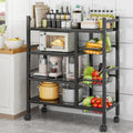 1 movable kitchen vegetable basket storage rack for kitchen storage and supplies storage, suitable for basic accessories in garages, kitchens, and home garages