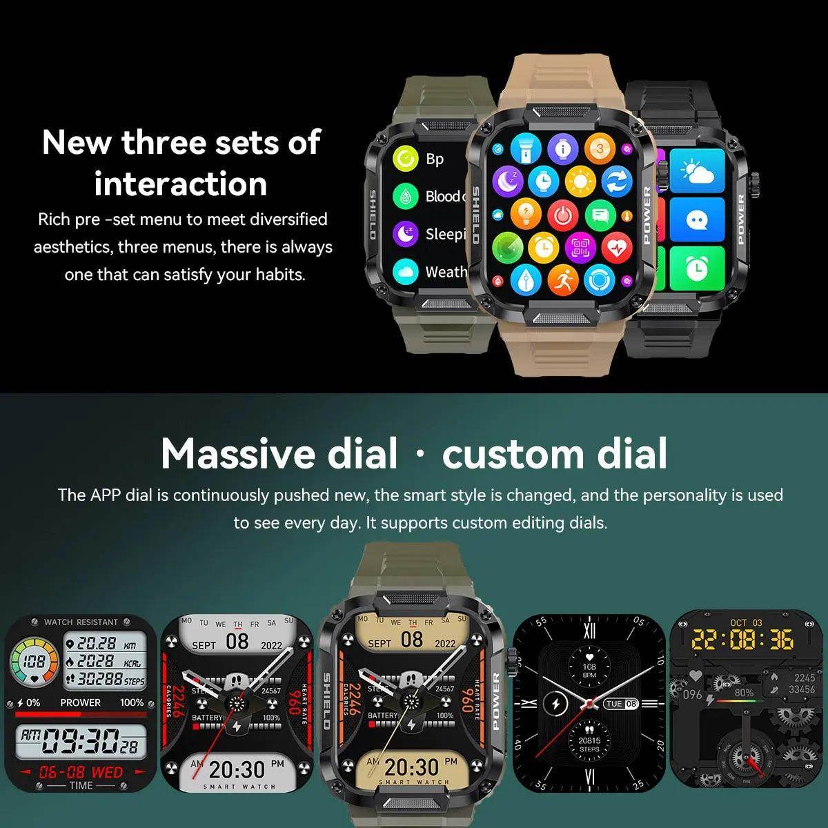 Military Android smartwatch for Men