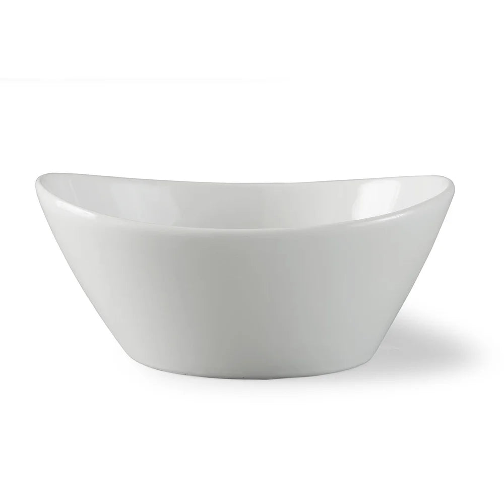 2 Pack White Porcelain Wavy Serve Bowls Dishwasher Microwave Oven Safe Versatile Serving Bowls Salad Pasta Sides and More