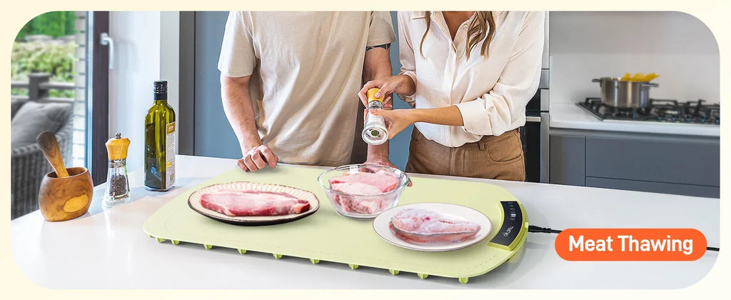 Electric Warming Tray with 8 Tem Setting Food Warmer Plate Foldable Portable Smart Food Fast Heating Mat Electric Warming Tray