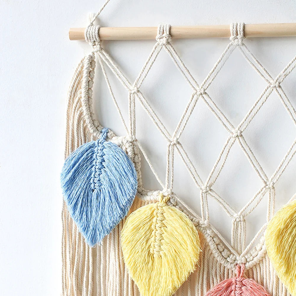 Leaves Hand-Woven Macrame Tapestries