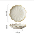 Ceramic Flower Sauce Dish – Mini Porcelain Dipping Bowl for Soy Sauce, Nuts & Charcuterie