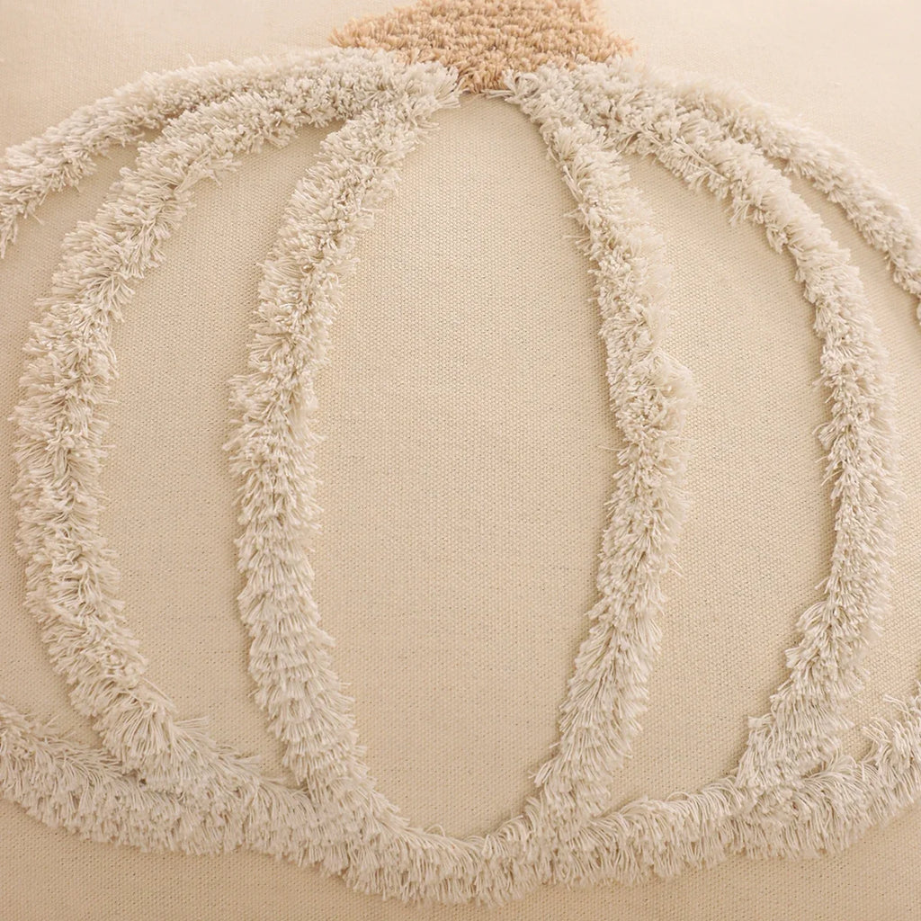 Tufted Autumn Pumpkin Pillow Cover