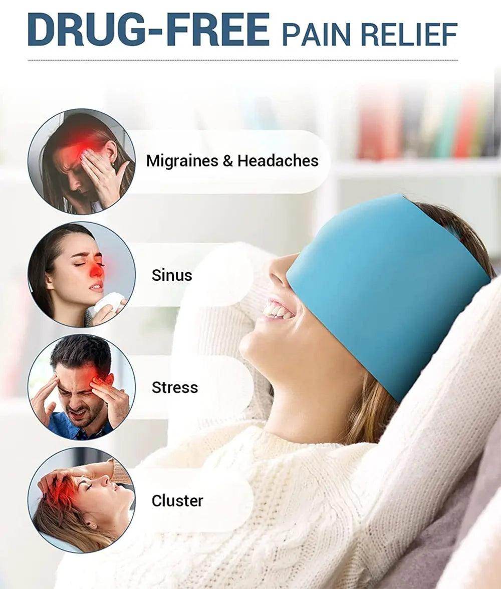 Migraine relief cap Headband with Cold Gel