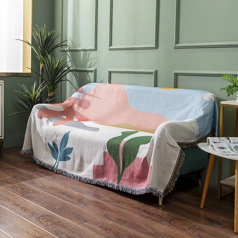 Boho Tassel Throw Blanket
