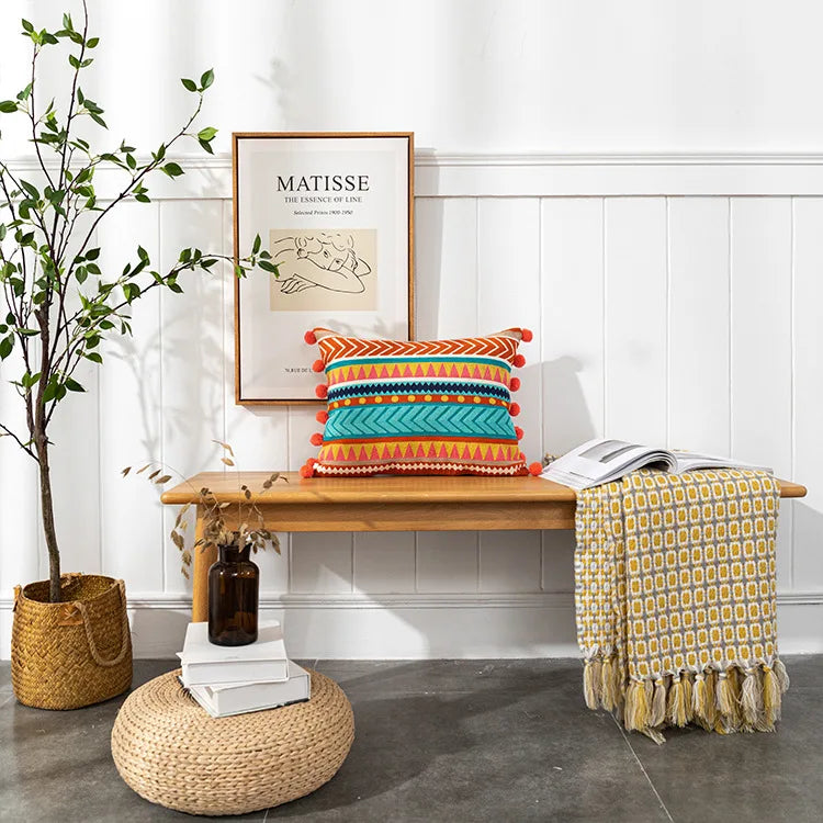 Bohemian Embroidered Throw Pillow Covers
