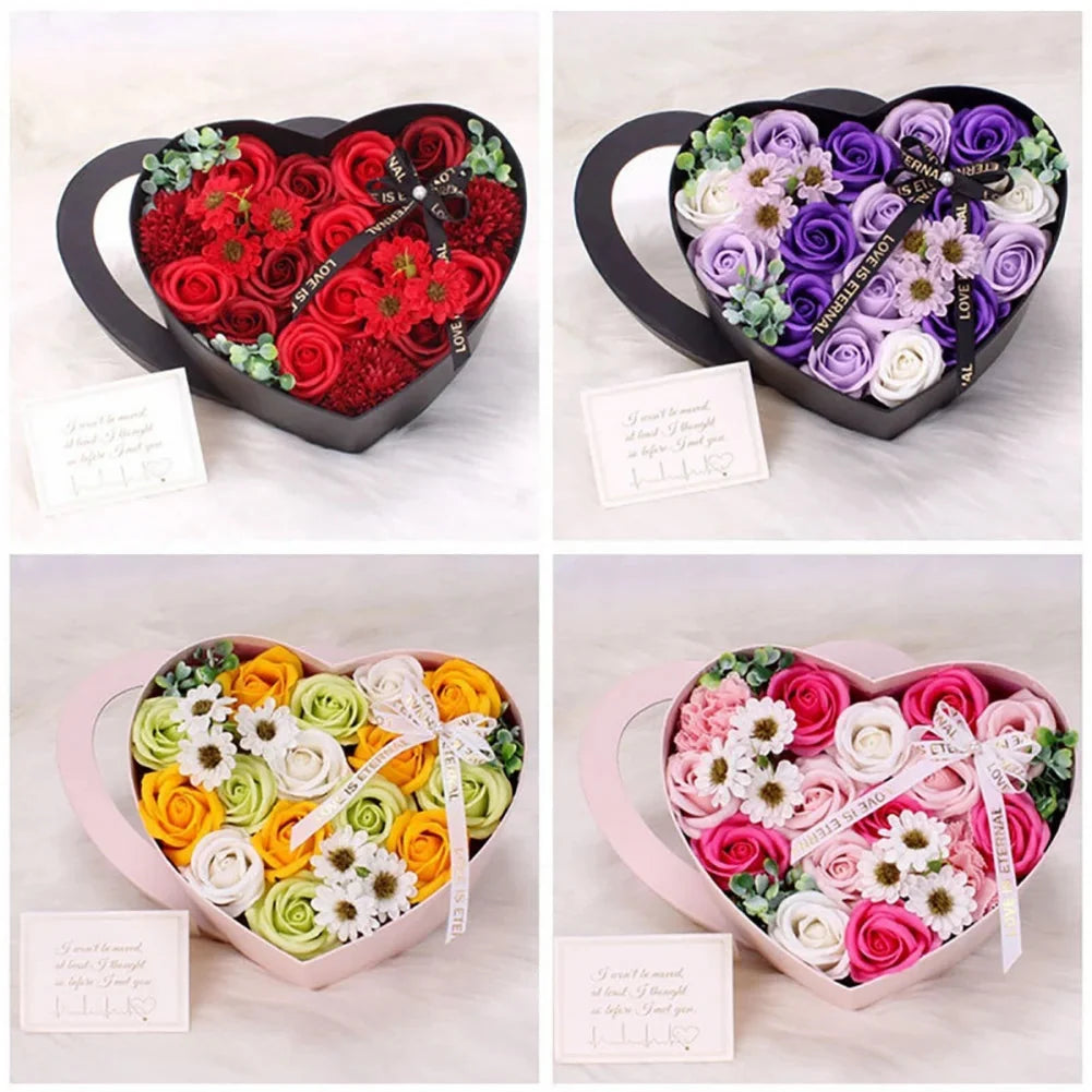 13Pcs Heart Shape Rose Gift Box