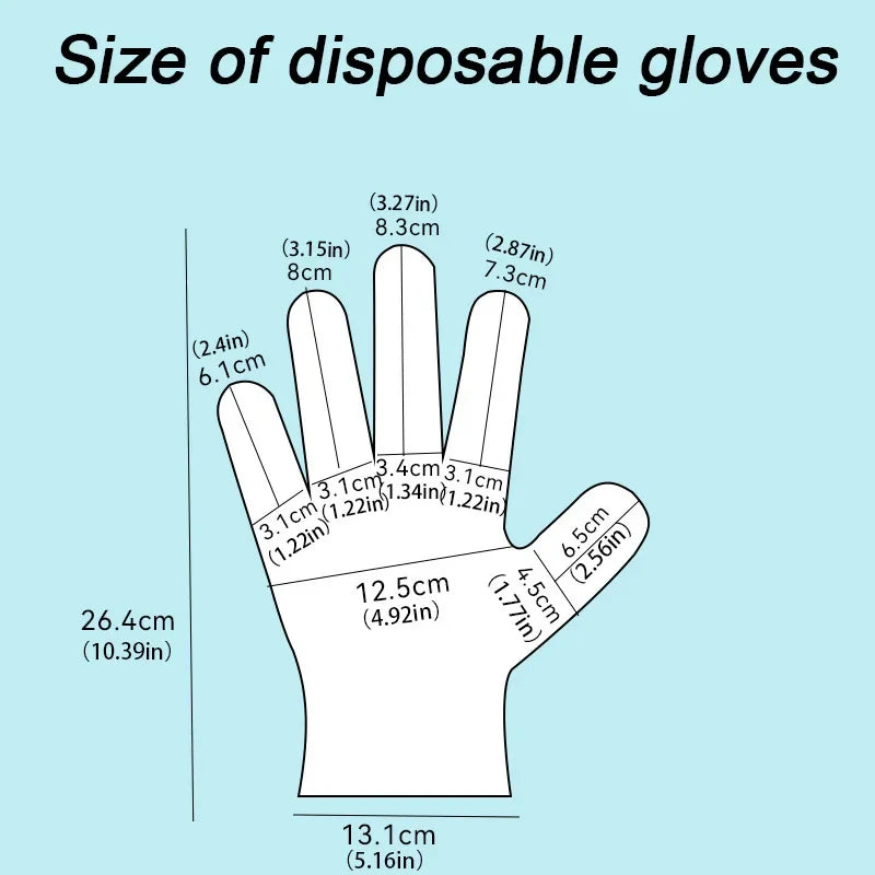 Disposable TPE Gloves  - Clear Oil-Resistant Food Handling Gloves for Cooking, Cleaning, Meals, Latex-Free & Powder-Free