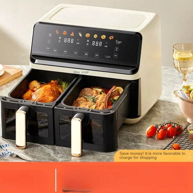 Dual-Basket Air Fryer with Multi-Function Cooking