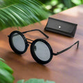 Adjustable Dimming Polarized Sunglasses – Retro Punk Round Style
