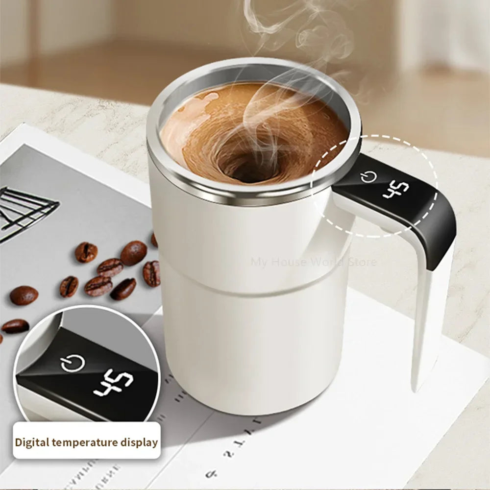 Automatic Self-Stirring Mug with Temperature Display
