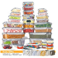 48-Piece BPA-Free Airtight Food Storage Set – 24 Containers with Lids & Labels