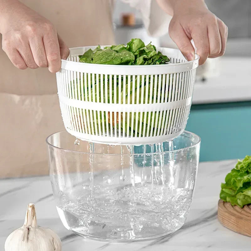 🥬 3L Vegetable Salad Spinner – Spin, Wash & Mix in One Tool