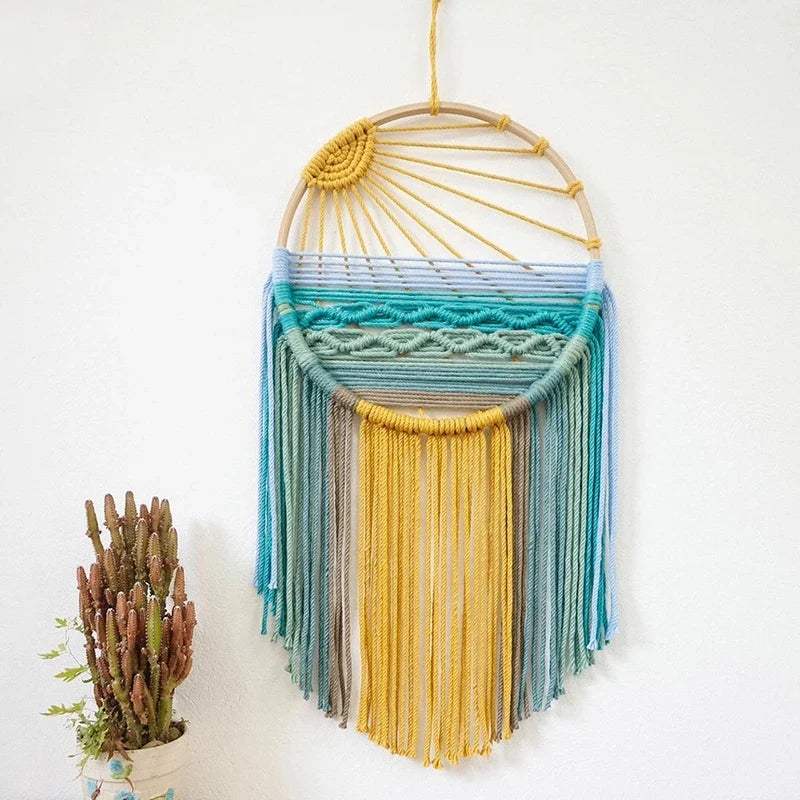 Sunrise & Sunset Woven Boho Cotton Tapestry