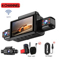 4CH WiFi Dash Cam – 360° Full HD Coverage with Night Vision & GPS