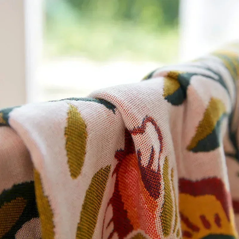 Cotton Gauze Floral Bath Towel