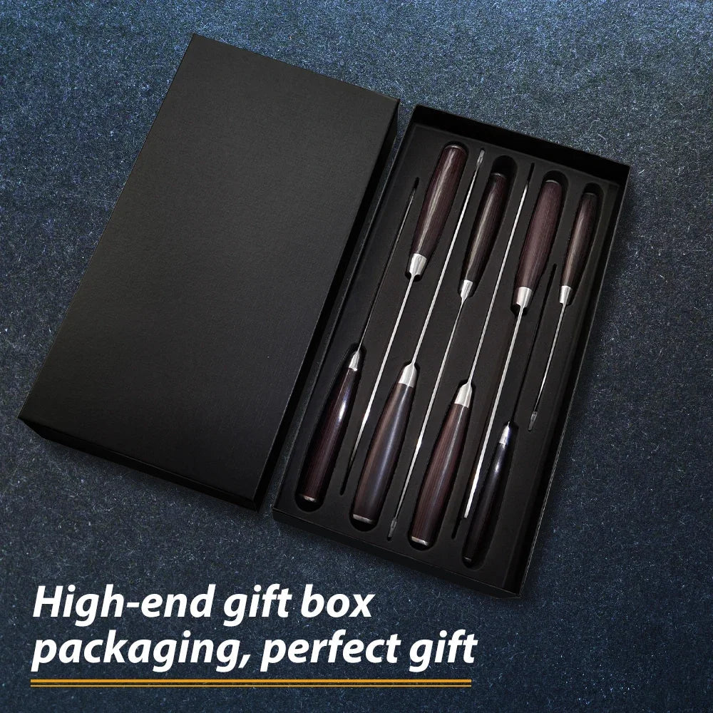 8/10pcs Gift Japanese Kitchen Knives Set Laser Damascus Pattern Chef Knife High Carbon Stainless Steel Sharp Fruit Slicing Knife