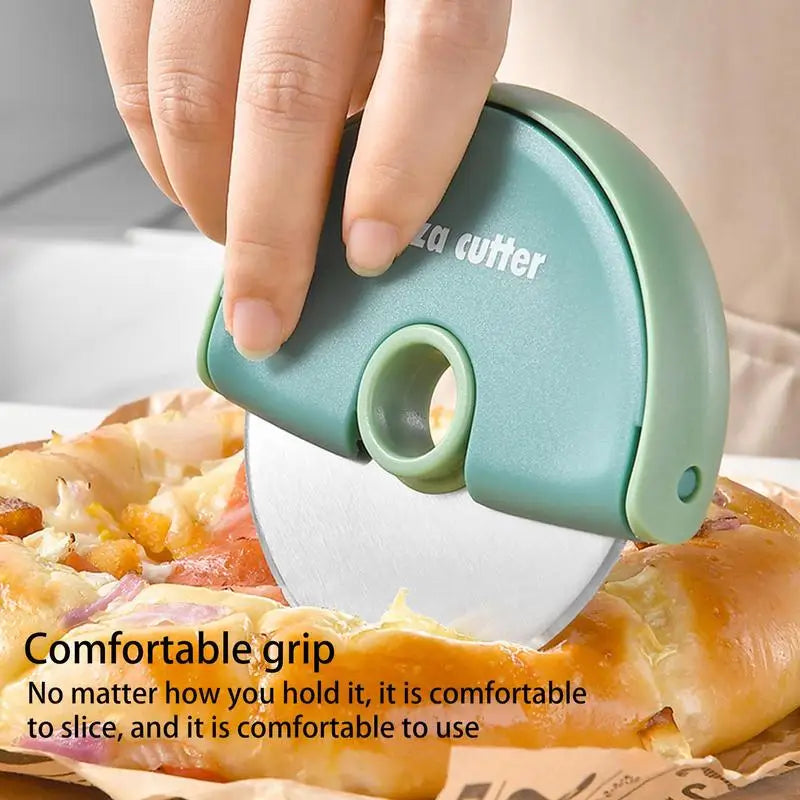 Pizza Dual Cutting Wheels With Ergonomic Handle Stainless Steel Food Chopper Multi-Function Roller For Dough Baking Tools Cheese