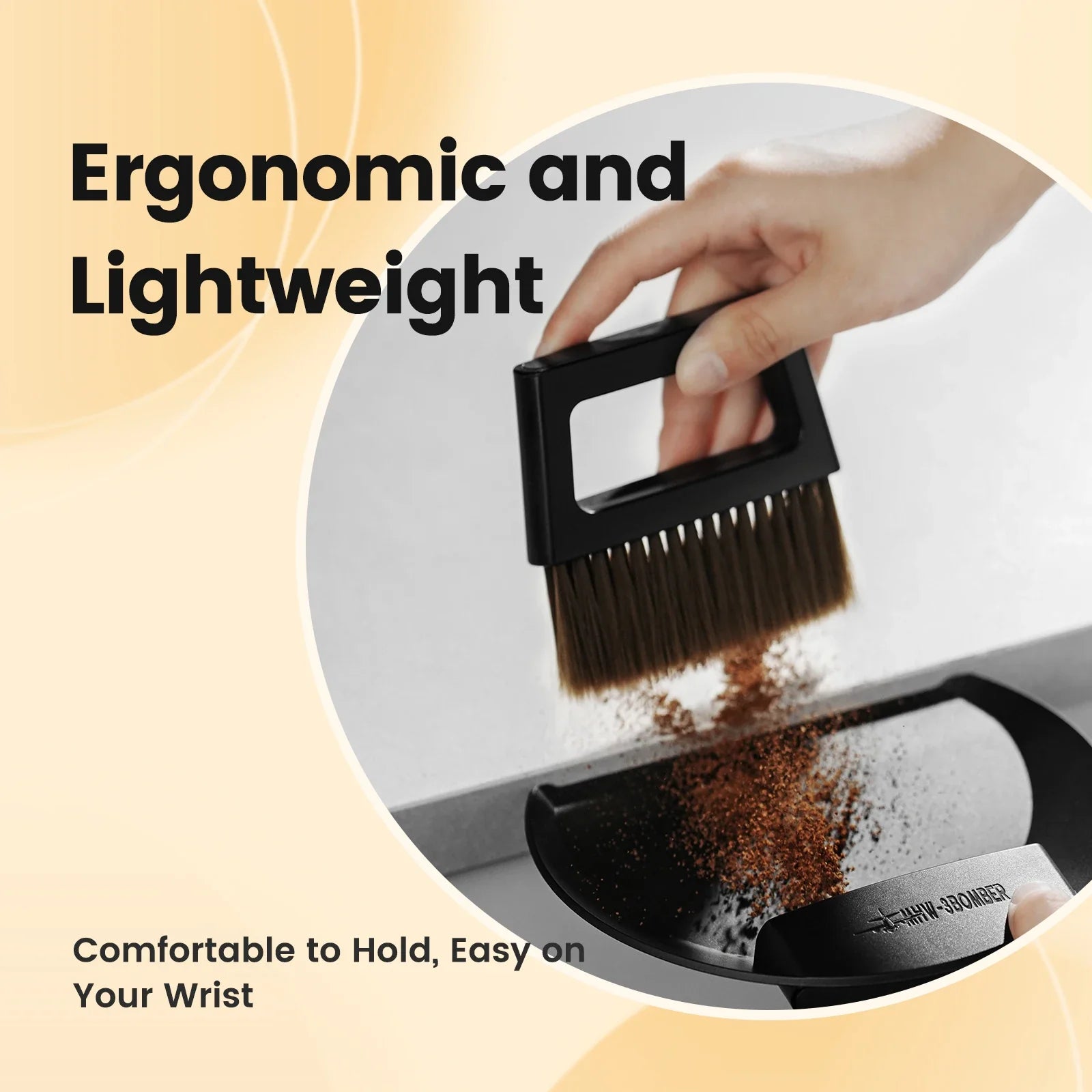 MHW-3BOMBER Coffee Bar Brush Magnetic Storage Dustpan & Brush Set Portable Cleaning Brush with Handle Kitchen Bar Cleaning Tools