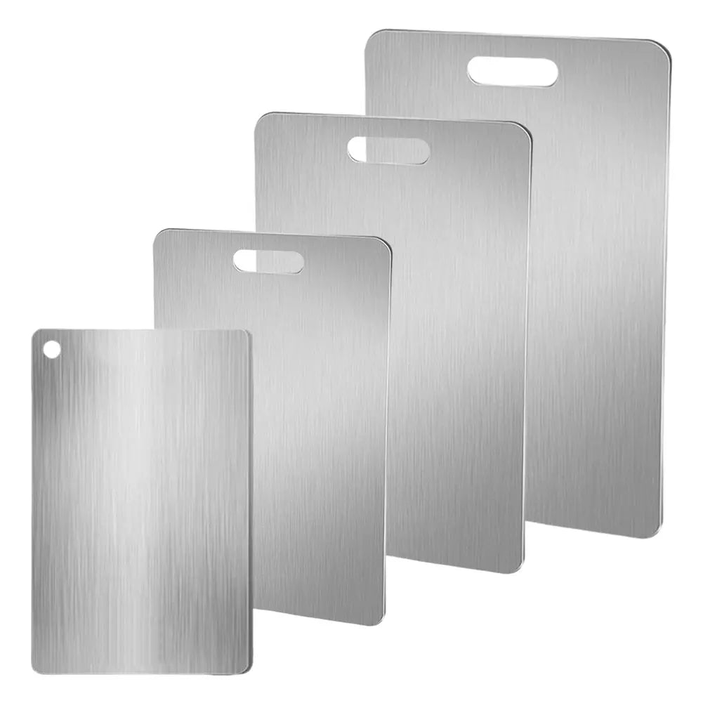 Stainless Steel Cutting Board Double Sided Chopping Board Thickened Baking Board for Kitchen for Meat Fruit Vegetables Baby Food