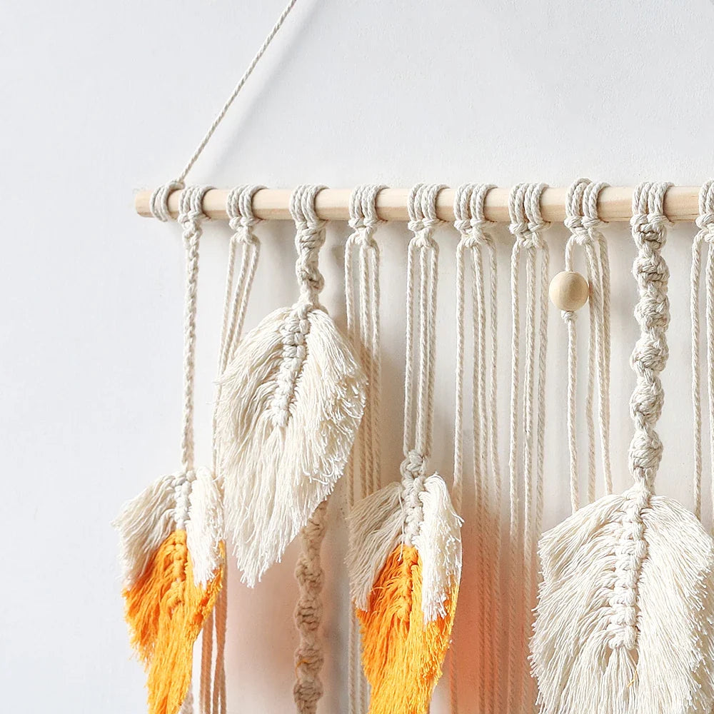 Leaves Hand-Woven Macrame Tapestries