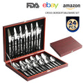 Amazon Stainless Steel Cutlery Set - 24 Pieces Gift Box