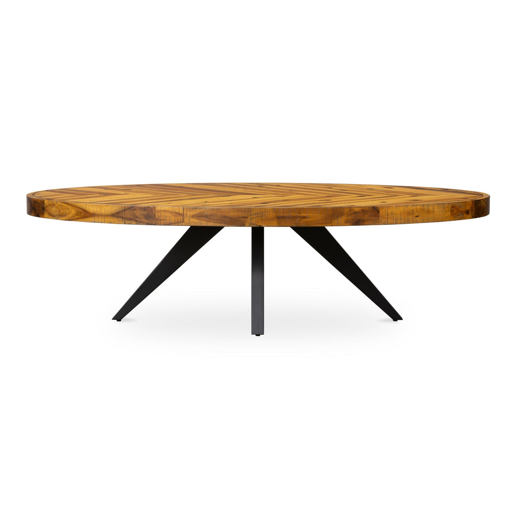 Moe's Home Parq Oval Coffee Table Amber