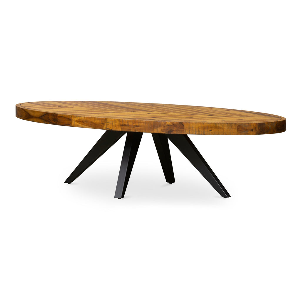 Moe's Home Parq Oval Coffee Table Amber