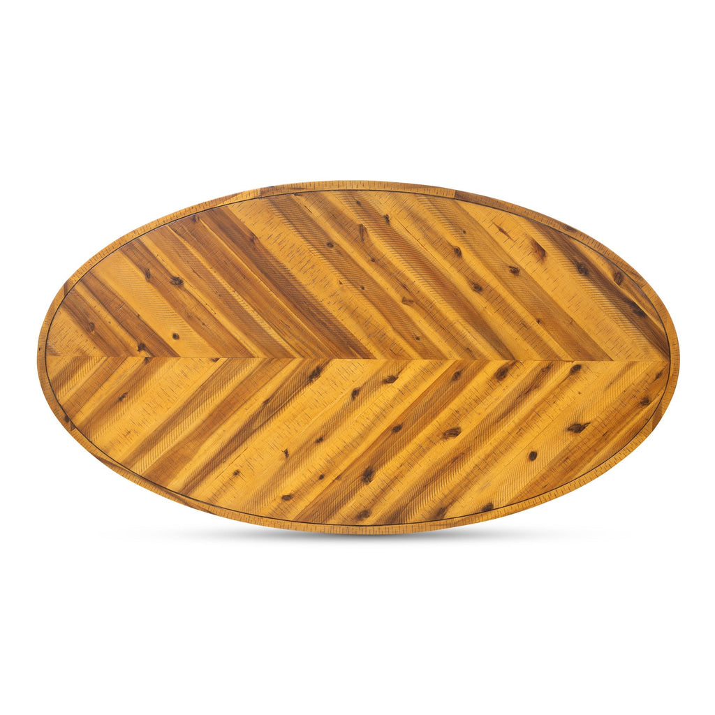 Moe's Home Parq Oval Coffee Table Amber