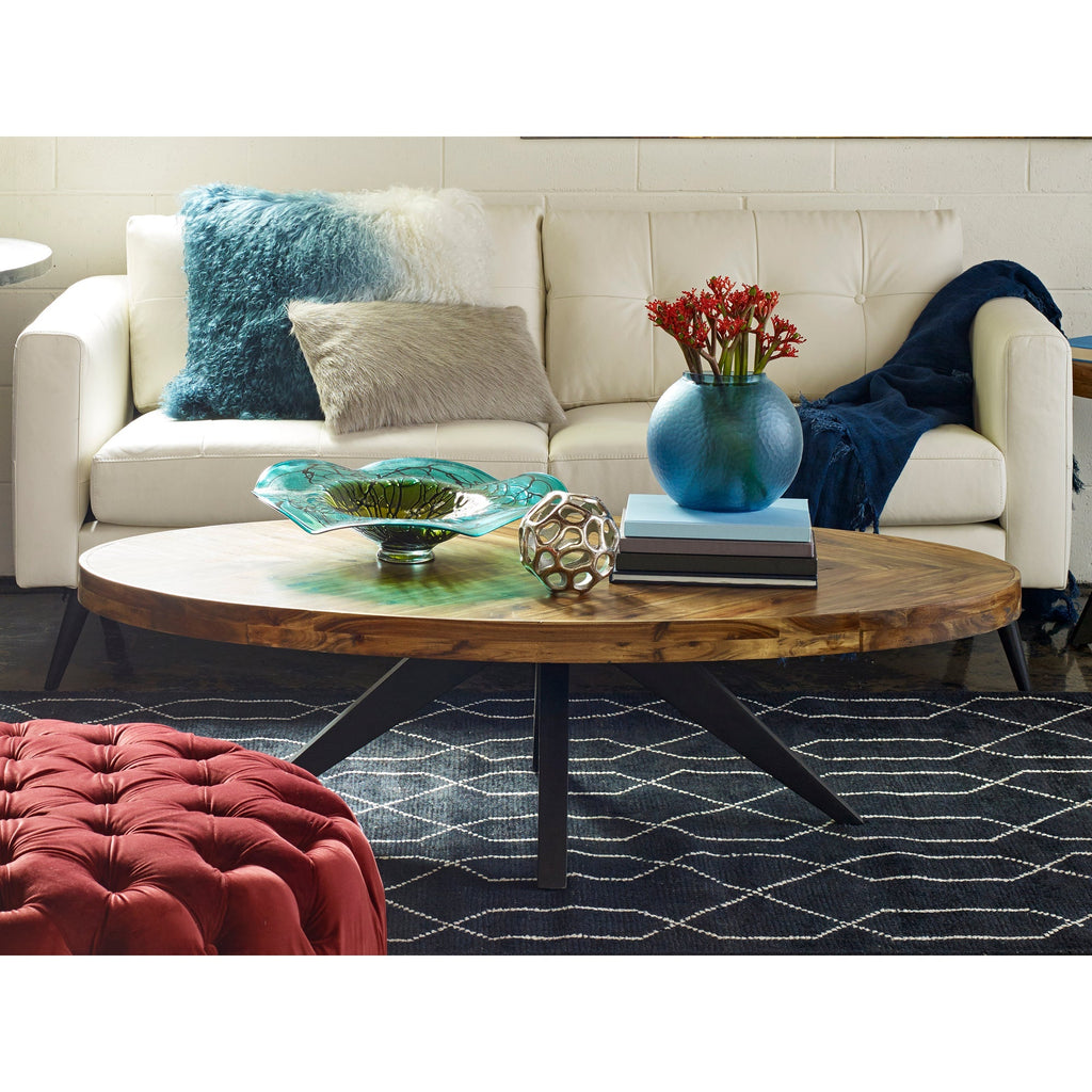 Moe's Home Parq Oval Coffee Table Amber