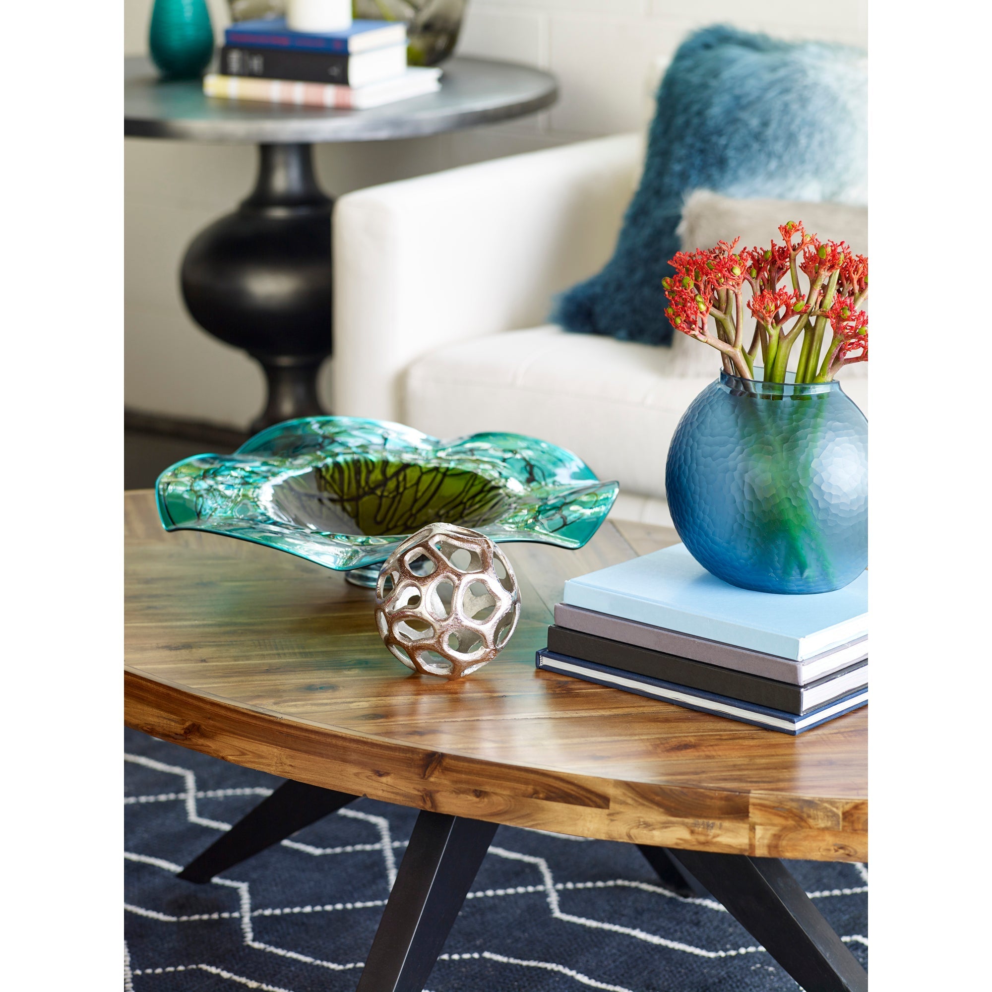Moe's Home Parq Oval Coffee Table Amber