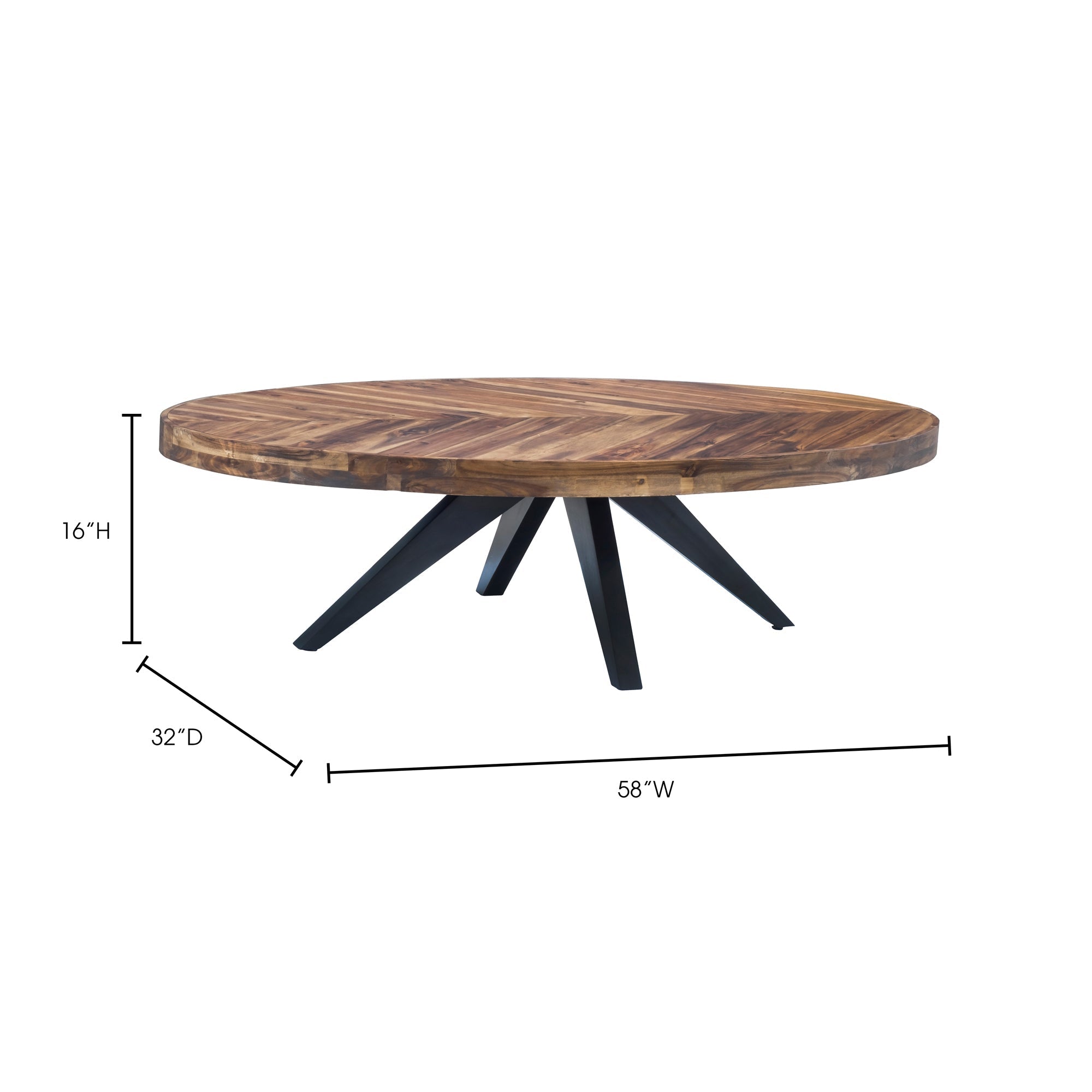 Moe's Home Parq Oval Coffee Table Amber
