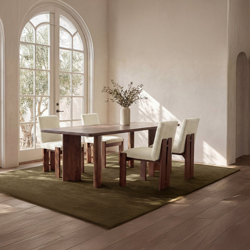 Moe's Home Mia Dining Chair Beige - Set of Two