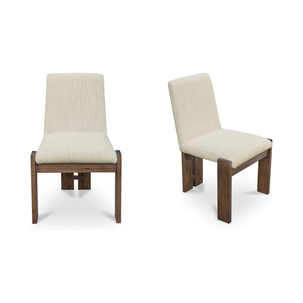 Moe's Home Mia Dining Chair Beige - Set of Two
