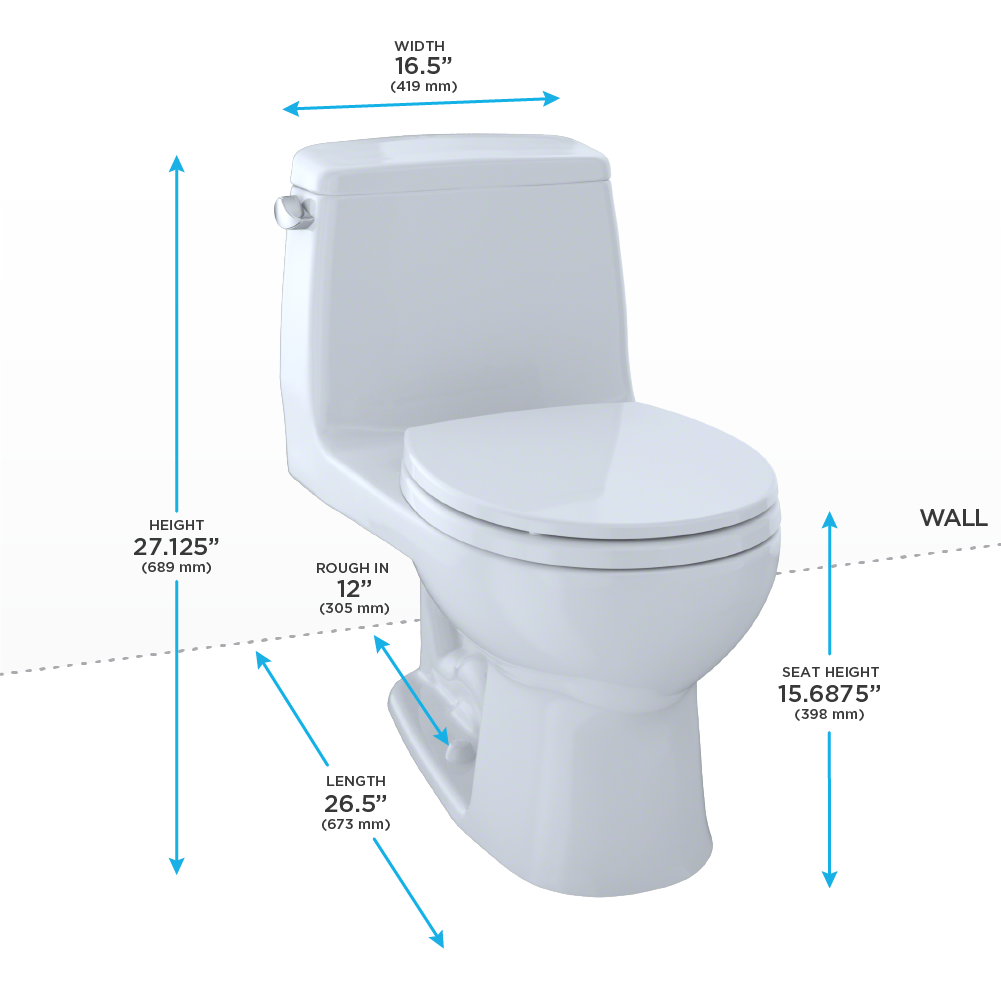 TOTO Ultramax One Piece Round Bowl 1.6 GPF Toilet