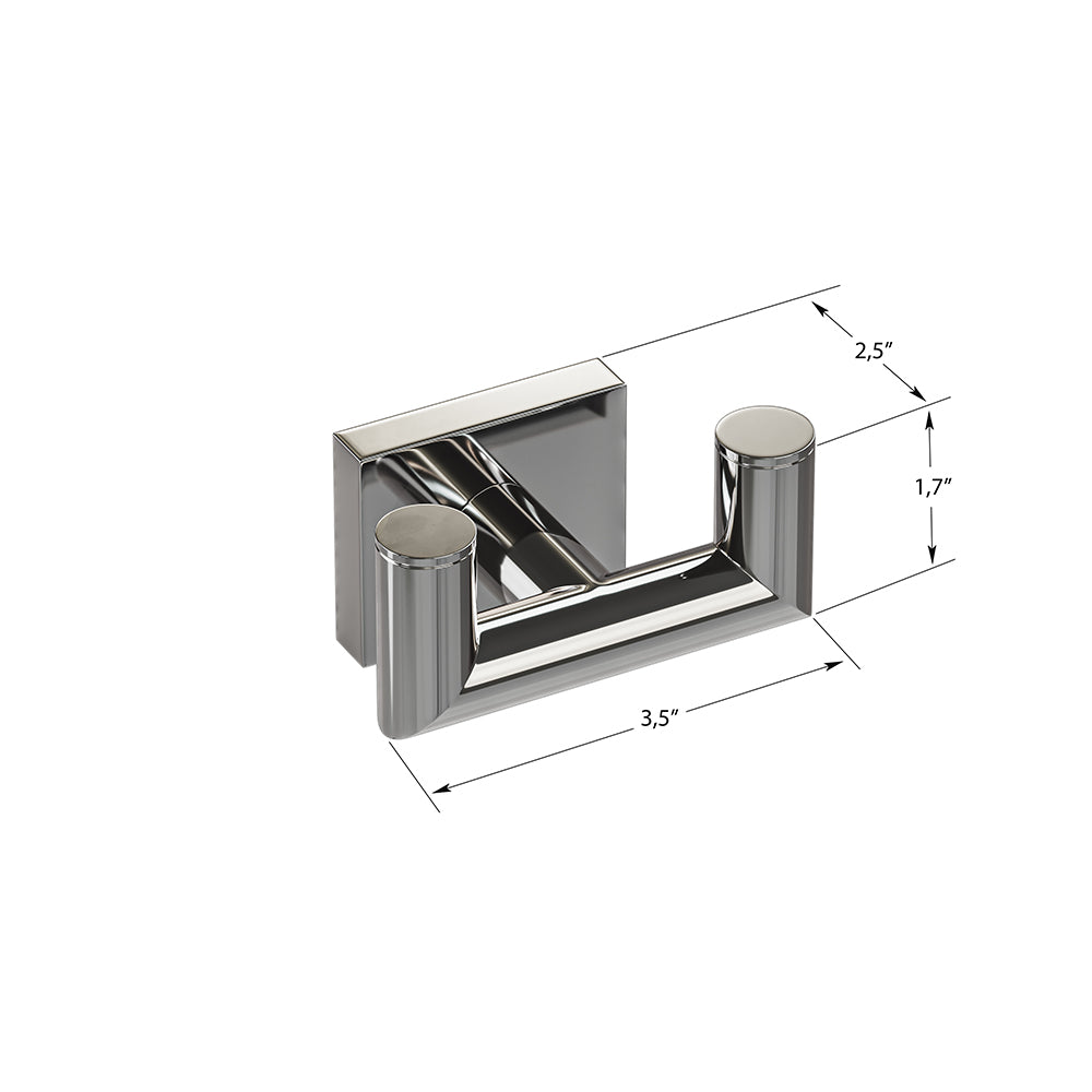 ICO Bath Crater Double Towel Hook
