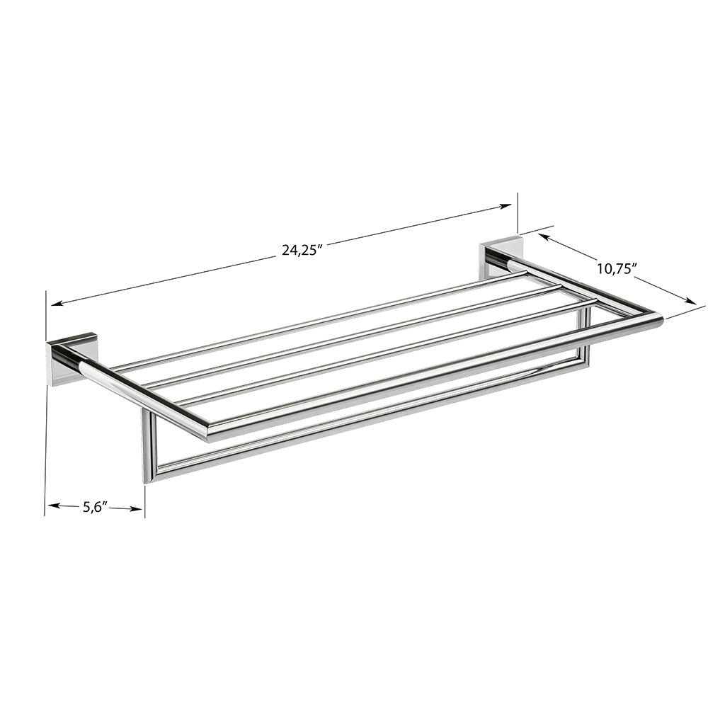 ICO Bath Crater Towel Shelf With Bar