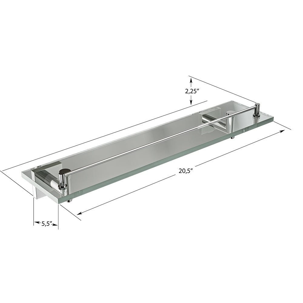 ICO Bath Crater Glass Shelf