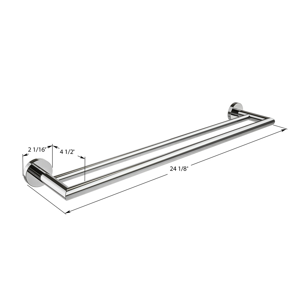 ICO Bath Summit 24" Double Towel Bar