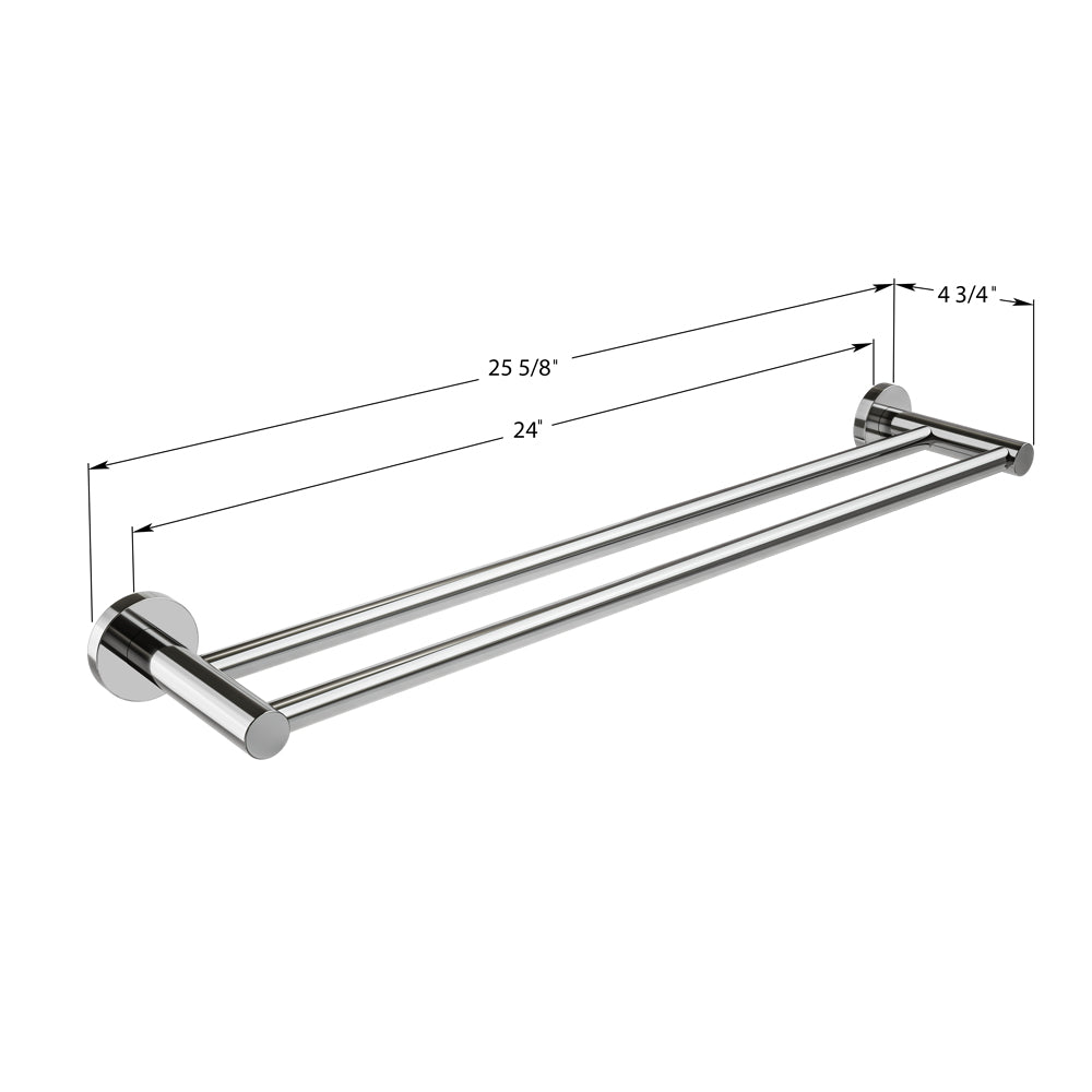 ICO Bath Lava 24" Double Towel Bar