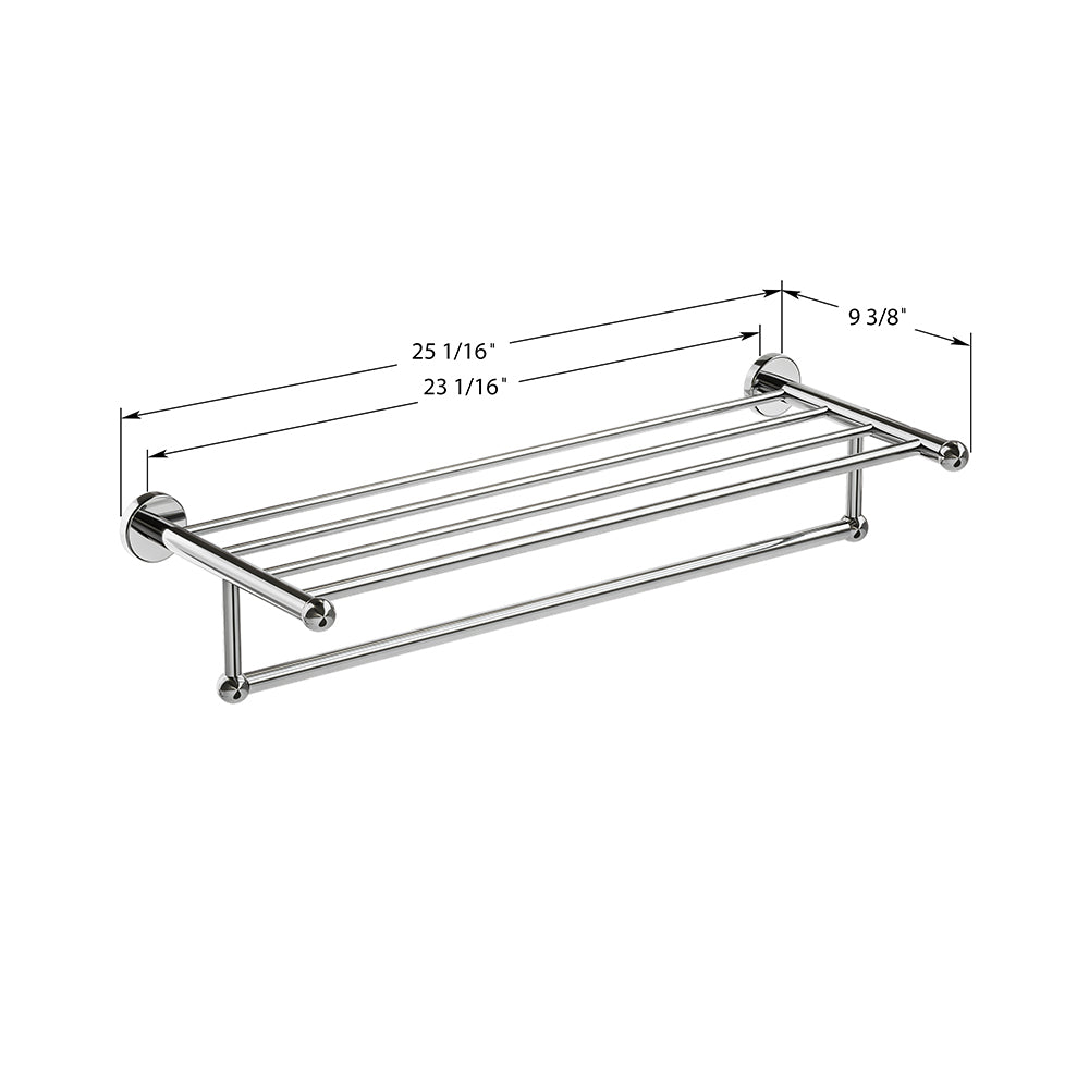 ICO Bath Ember Towel Shelf With Bar