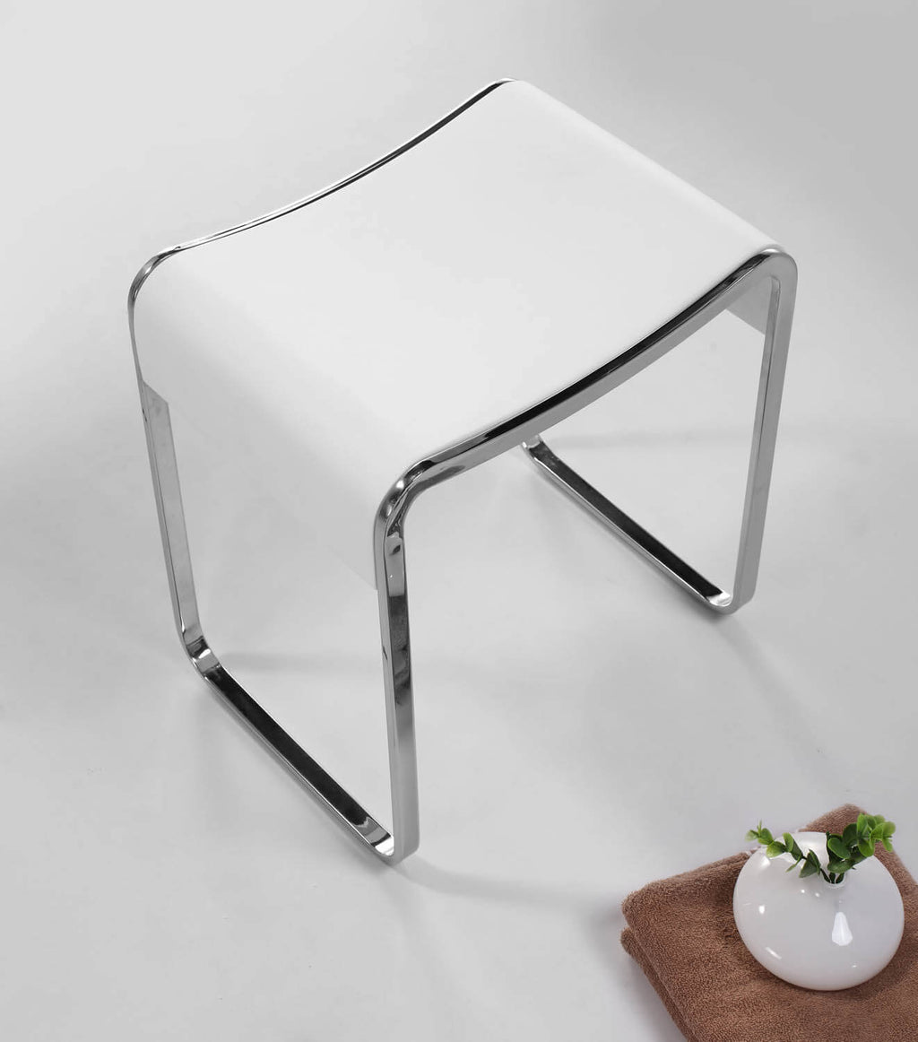ICO Bath Shower Stool With Chrome Legs