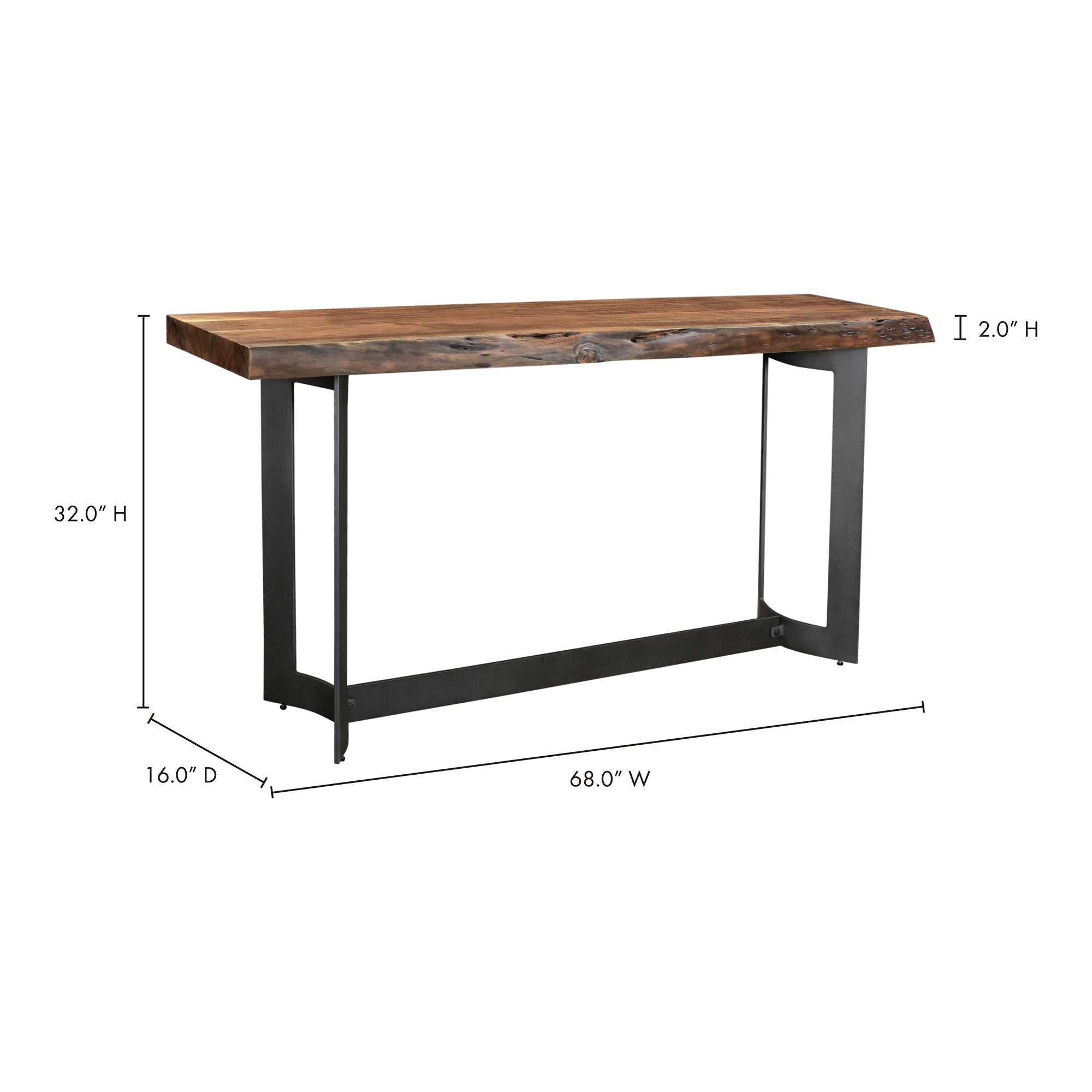 Moe's Home Bent Console Table Brown