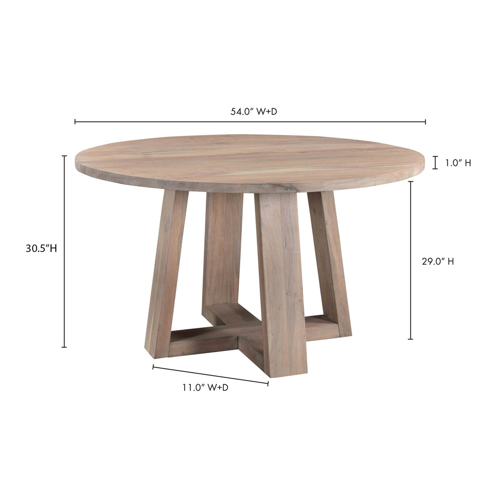 Moe's Home Tanya Dining Table Light Grey