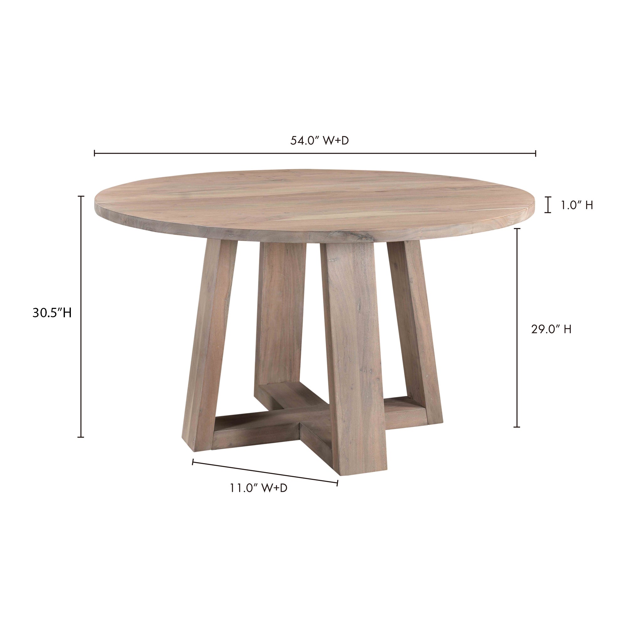 Moe's Home Tanya Dining Table Light Grey
